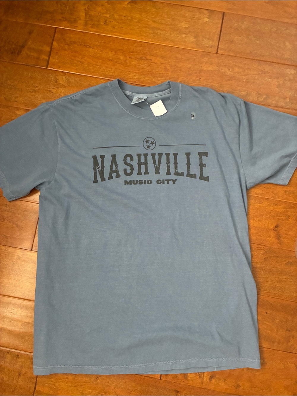 Comfort Colors Nashville Music City T-Shirt - Dusty Blue- XL